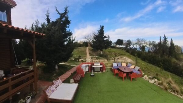 Garden BBQ area the Corfu Lodge