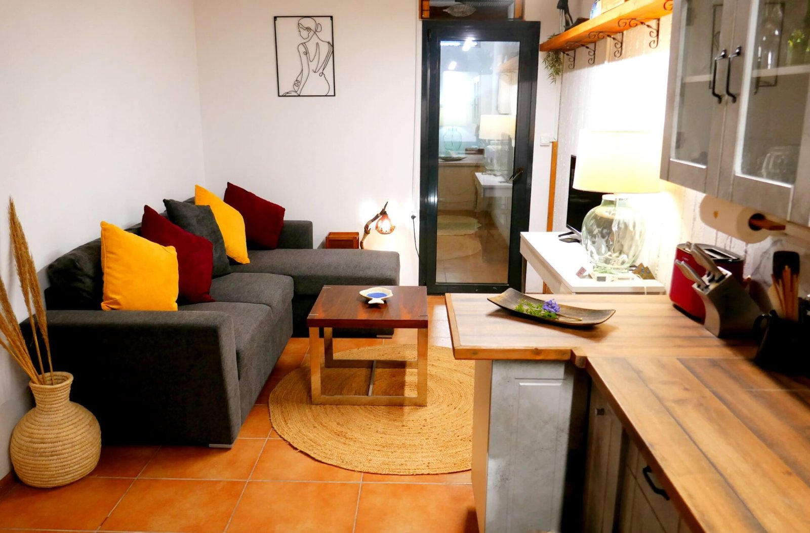 The Lodge Corfu apartment open living area