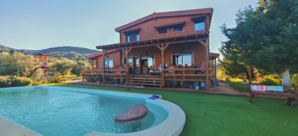 swimming pool and lodge